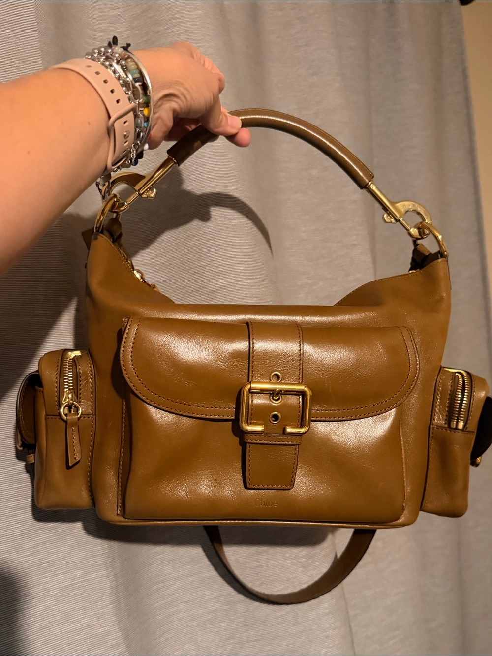 Chloe Medium Khaki Camera Bag
